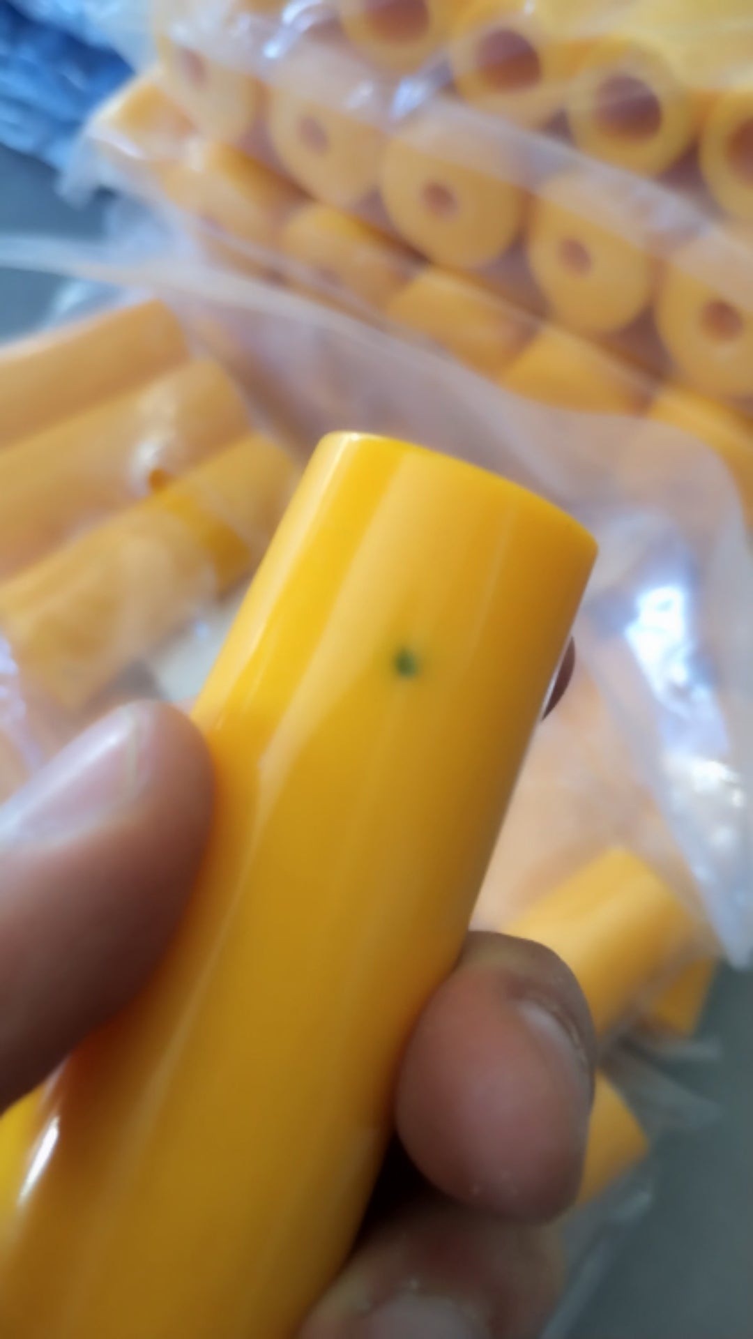 Poignée longue 14m12 (Bonzini, Petiot, Sulpie) jaune (DEFAUT ESTHETIQUE)