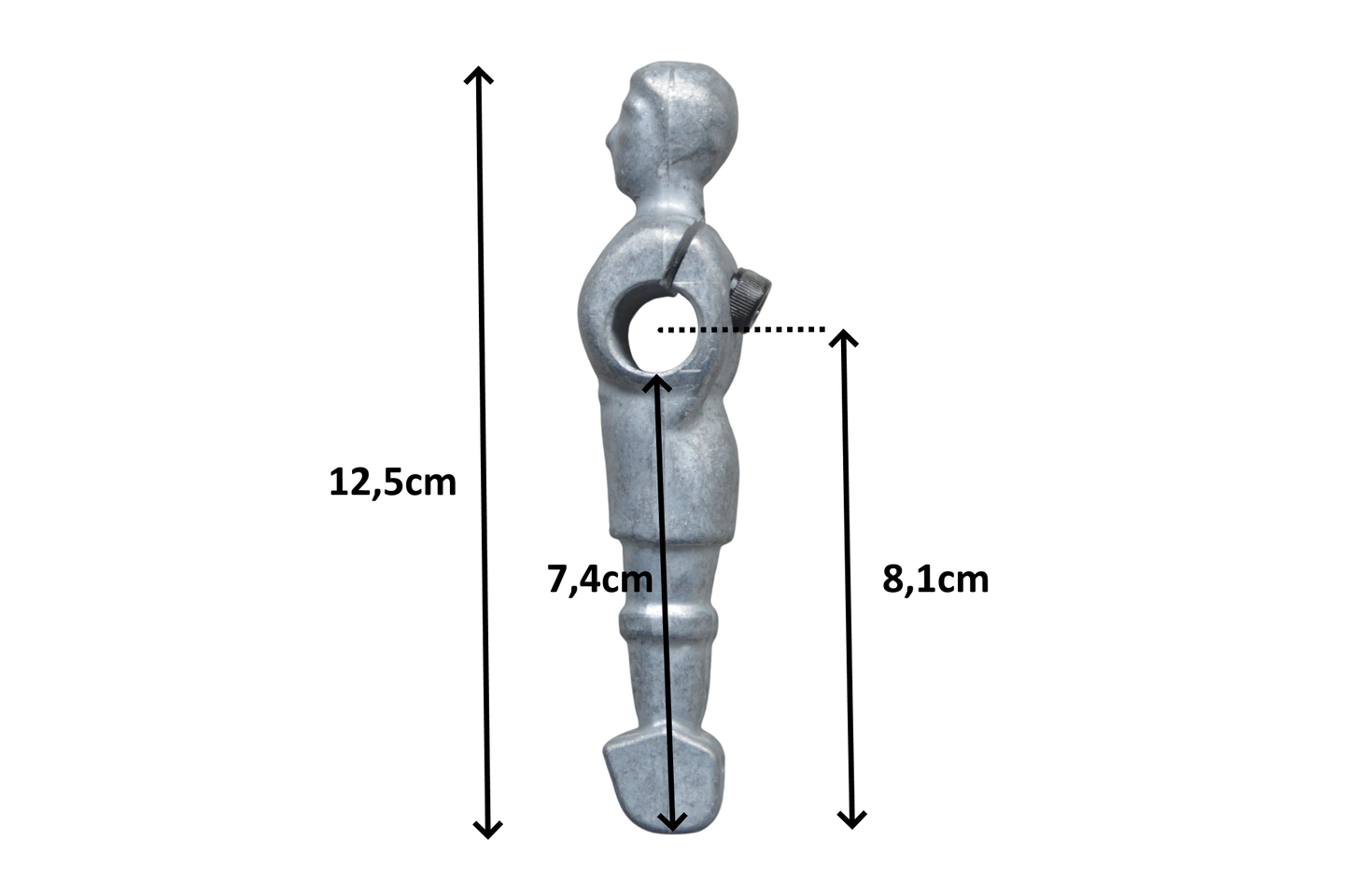 Joueur baby-foot chrome (H: 12,5cm)
