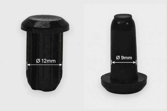 Bouchon bout de barre Ø 9/12 x 16 mm