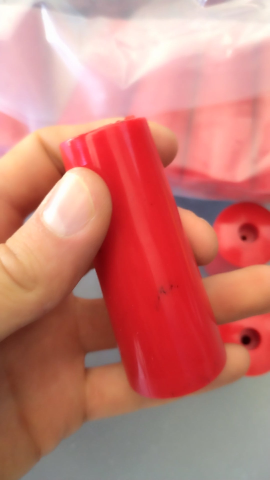 Poignée longue 14m12 (Bonzini, Petiot, Sulpie) Rouge (DEFAUT ESTHETIQUE)