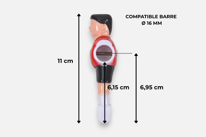 Joueur baby-foot - Plastique (H: 11cm)