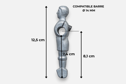 Joueur baby-foot - Aluminium (H: 12,5cm)