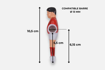 Joueur baby-foot - Plastique (H: 10,5cm)