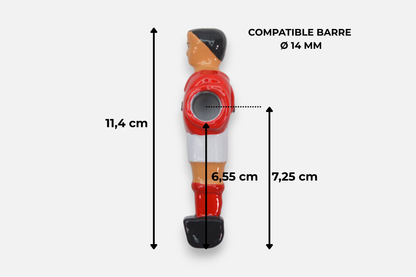Joueur baby-foot - Aluminium (H: 11,4cm)