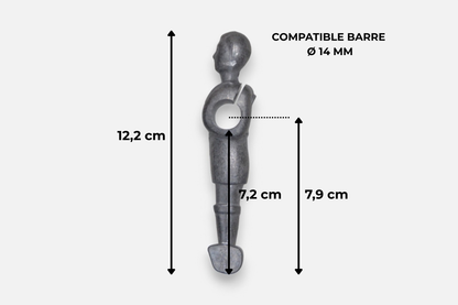 Joueur baby-foot - Aluminium (H: 12,2cm)